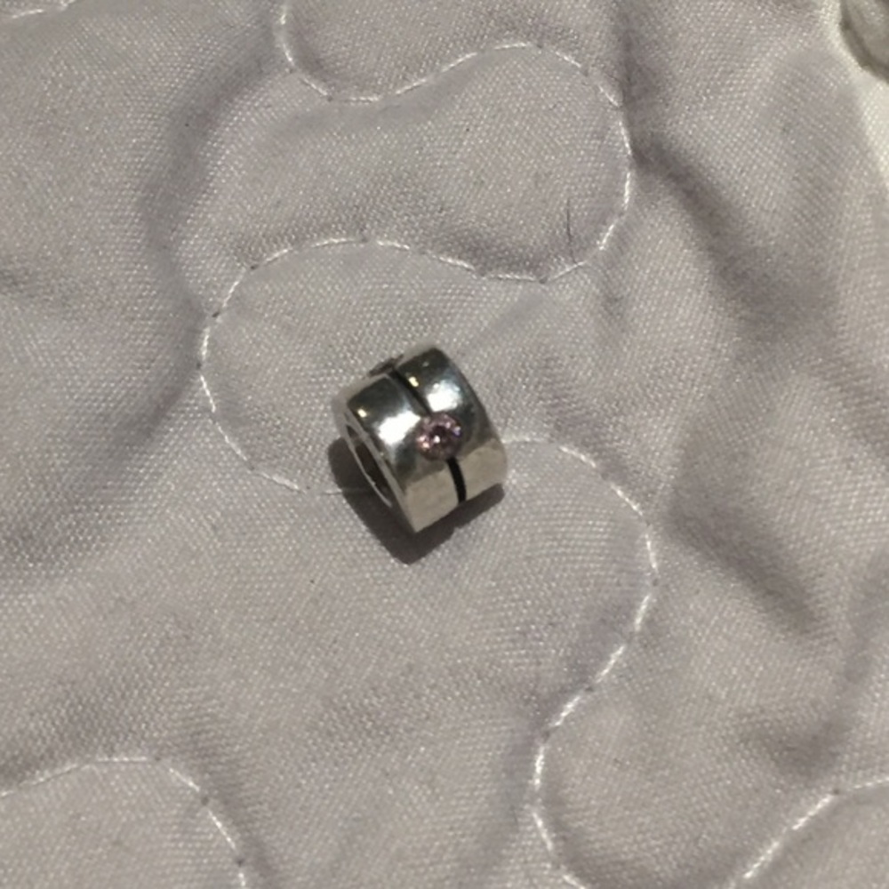 Pandora pink cubic zirconia charm